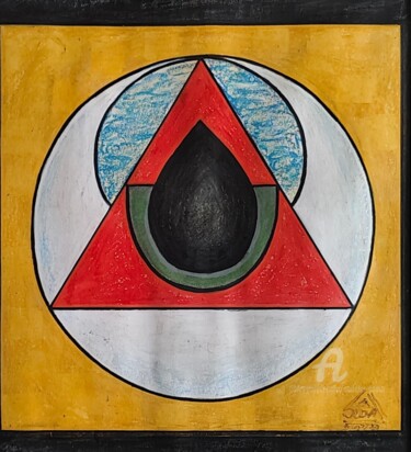 Drawing titled "Earth, Water, Fire,…" by Suddha Sama, Original Artwork, Acrylic