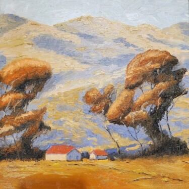 Schilderij getiteld "In the mountains" door Anna Lysova, Origineel Kunstwerk, Olie