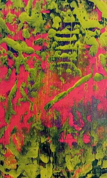 Painting titled "Stairway to hell" by George Von Klitzing, Original Artwork, Acrylic Mounted on Wood Stretcher frame