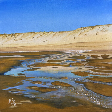 Peinture intitulée "Un morceau d'Océan" par M'Do, Œuvre d'art originale, Acrylique Monté sur Carton