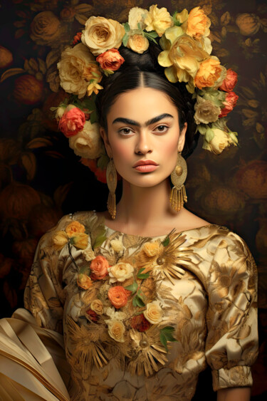数字艺术 标题为“Portrait of a Mexic…” 由Saras, 原创艺术品, AI生成的图像