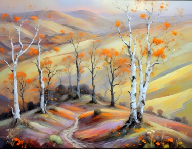 Digital Arts titled "Landscape (Autumn)(…" by Kyozai, Original Artwork, AI generated image