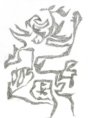 Dessein? 2008-24 Zeichnungen mit dem Titel "Dessein? 2008-24" von Rémy Verneuil, Original-Kunstwerk, Bleistift