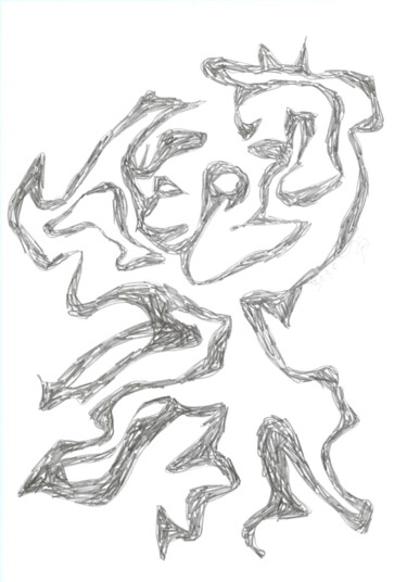 Dessein? 2008-28 图画 标题为“Dessein? 2008-28” 由Rémy Verneuil, 原创艺术品, 铅笔