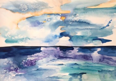 "Sunset" başlıklı Resim Anna Kober tarafından, Orijinal sanat, Suluboya