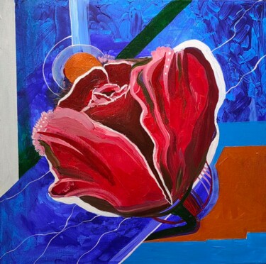 Painting titled "Poppy field" by Ulia Bicenova, Original Artwork, Acrylic