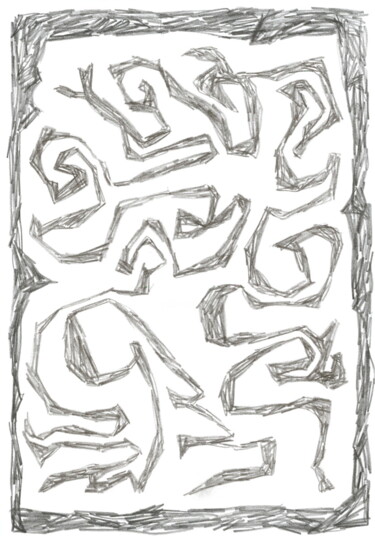 Dessein? 2008-34 (34 A) Dessin intitulée "Dessein? 2008-34 (3…" par Rémy Verneuil, Œuvre d'art originale, Graphite