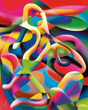 Digitale Kunst mit dem Titel "2822" von Jean Jacques Apertet, Original-Kunstwerk, Digitale Malerei