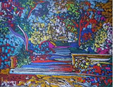 Dessin intitulée "Square Picquart Mon…" par Philippe Guénot, Œuvre d'art originale, Pastel