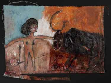 Malerei mit dem Titel "Sacrifice" von Véronique Attia, Original-Kunstwerk, Acryl Auf Andere starre Platte montiert