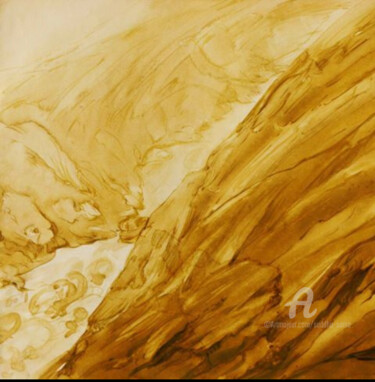 Painting titled "Deep valley" by Suddha Sama, Original Artwork, Watercolor