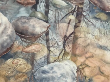 Peinture intitulée "Reflection" par Mariia Kondrateva, Œuvre d'art originale, Aquarelle