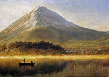Peinture intitulée "Fujiyama" par Larisa Semakova, Œuvre d'art originale, Huile