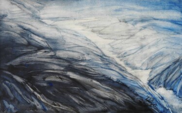 Painting titled "Blue magic" by Suddha Sama, Original Artwork, Watercolor