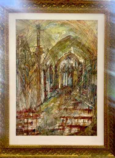 Peinture intitulée "The Cathedral" par Isabel Ferrer, Œuvre d'art originale, Aquarelle