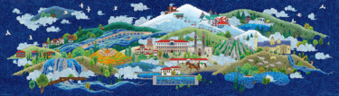Painting titled "Sivas and Nature" by Nasuhi Hasan Çolpan, Original Artwork, 2D Digital Work