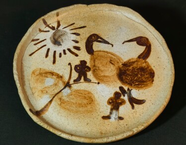 雕塑 标题为“Ceramic Plate with…” 由Dan Jun, 原创艺术品, 陶瓷