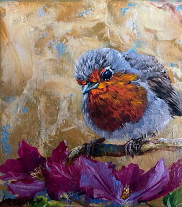 Rouge gorge -1-20 x 20-2024