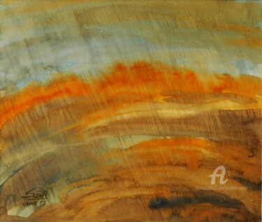 Painting titled "reflection 1" by Suddha Sama, Original Artwork, Watercolor