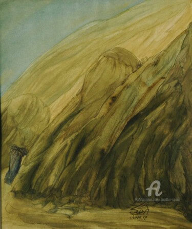 Painting titled "the turn" by Suddha Sama, Original Artwork, Watercolor