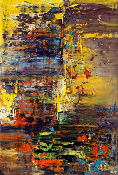 Painting titled "Athena.A68" by Svitlana Andriichenko, Original Artwork, Oil Mounted on Wood Panel