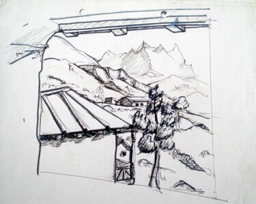 Drawing titled "CHOKHAMBA , GUPT KA…" by Suddha Sama, Original Artwork, Gel pen