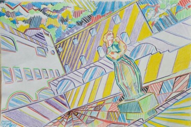 图画 标题为“Pénélope Bourdelle 2” 由Philippe Guénot, 原创艺术品, 铅笔