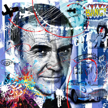 数字艺术 标题为“Sean Connery 007” 由Bb By Bruno Boffa, 原创艺术品, 数码摄影 安装在铝上