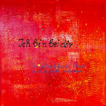 绘画 标题为“Ich bin bei dir” 由Friedmar Zimpfer, 原创艺术品, 丙烯 安装在木质担架架上
