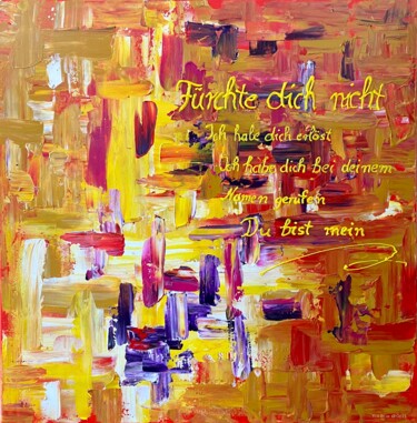 绘画 标题为“Fürchte dich nicht” 由Friedmar Zimpfer, 原创艺术品, 丙烯 安装在木质担架架上
