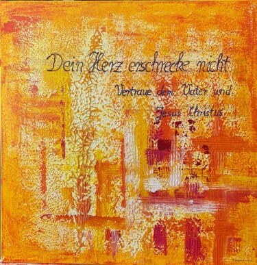 绘画 标题为“Dein Herz erschreck…” 由Friedmar Zimpfer, 原创艺术品, 丙烯 安装在木质担架架上