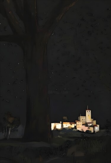 Digital Arts titled "Night scene (Twilig…" by Kyozai, Original Artwork, AI generated image