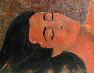 Peinture intitulée "repos" par Renata Castilho, Œuvre d'art originale, Huile Monté sur Carton