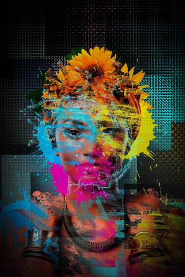 Digitale Kunst mit dem Titel "Porträt Women 05" von Chrys Zumstein, Original-Kunstwerk, Digitale Fotografie