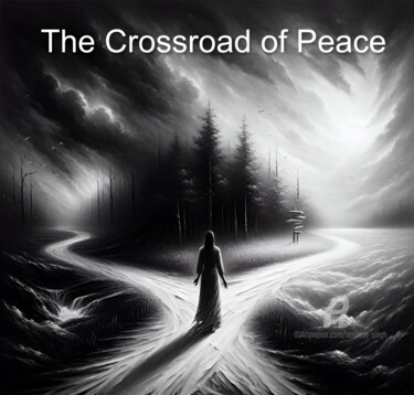 Digital Arts titled "The Crossroad of Pe…" by Aashish Singh, Original Artwork, AI generated image