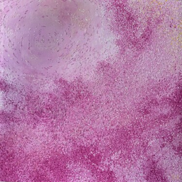 绘画 标题为“Pink salt lake” 由Katerina Komissarova, 原创艺术品, 油 安装在木质担架架上