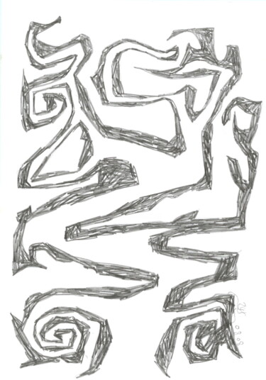 Dessein? 2008-41 (41 A) 图画 标题为“Dessein? 2008-41 (4…” 由Rémy Verneuil, 原创艺术品, 铅笔