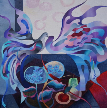 Schilderij getiteld "The Spring" door Tatyana Binovska, Origineel Kunstwerk, Olie