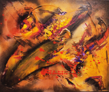 Peinture intitulée "Fusion" par Julien Abstrait, Œuvre d'art originale, Acrylique Monté sur Châssis en bois