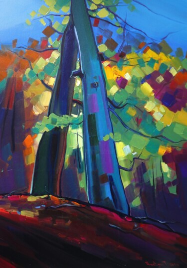 Peinture intitulée "Autum trees" par Tigran Avetyan, Œuvre d'art originale, Huile