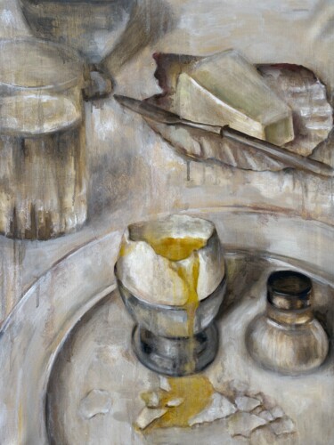 绘画 标题为“Still life with egg…” 由Oksana Floyd, 原创艺术品, 油