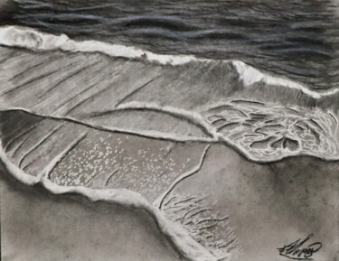 Drawing titled "Goodbye sadness" by Alicia Lopez, Original Artwork, Charcoal