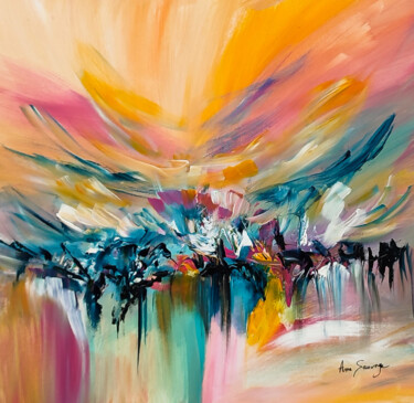 Ζωγραφική με τίτλο "Un nouveau monde es…" από Âme Sauvage, Αυθεντικά έργα τέχνης, Ακρυλικό Τοποθετήθηκε στο Άλλος άκαμπτος π…