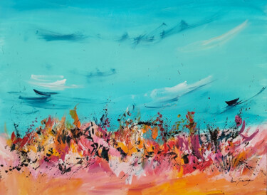 Peinture intitulée "Les eaux profondes" par Âme Sauvage, Œuvre d'art originale, Acrylique