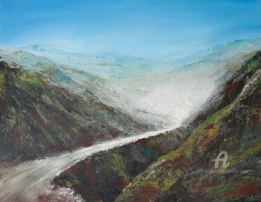 Painting titled "Mist" by Suddha Sama, Original Artwork, Acrylic Mounted on Wood Stretcher frame