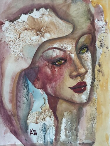 Spring sun 绘画 标题为“Spring sun” 由Katerina Anchugova, 原创艺术品, 水彩