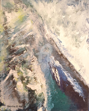 Painting titled "Voyage" by Samiha El Harchi (Sam), Original Artwork, Acrylic Mounted on Wood Stretcher frame