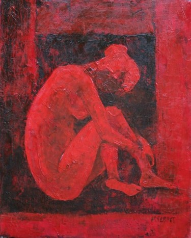 Peinture intitulée "petite mélancolie..…" par Anne-Frédérique Ferret, Œuvre d'art originale, Huile
