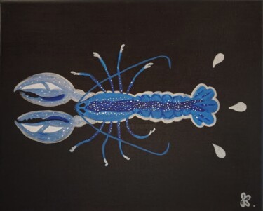 Le Homard 🦞 绘画 标题为“Le Homard 🦞” 由Koa, 原创艺术品, 丙烯 安装在木质担架架上