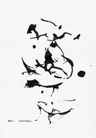 Drawing titled "Encre sur papier -…" by Yann Gautron, Original Artwork, Ink